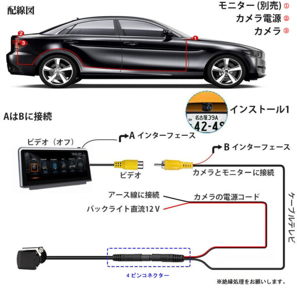 A9 バックカメラ リアカメラ 車バックカメラ 超強暗視 62万高画質 高感度 鏡像 12V/24V