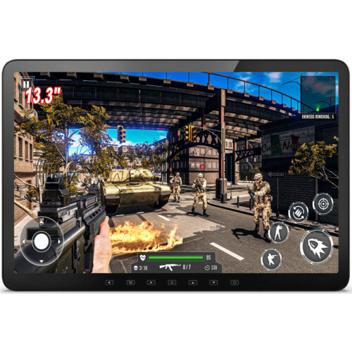 R1-2 13.3インチ 1080P リアモニター 車載モニター 軽量 HDMI 薄型 スピーカー搭載