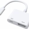R1 Lightning-HDMIアダプター デジタルAVオーディオドングル 1080P iPhone HDMI変換ケーブル ミラーリング