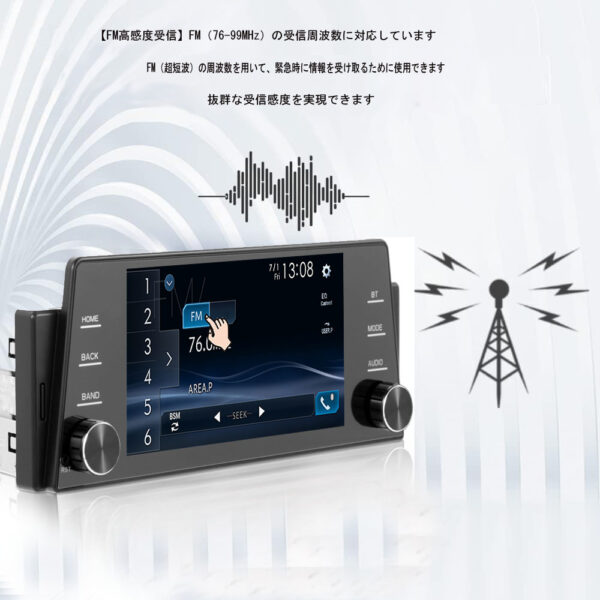 5インチ 1Din カーナビ FMラジオ オーディオ カー プレーヤー 有線接続 CarPlay Bluetooth